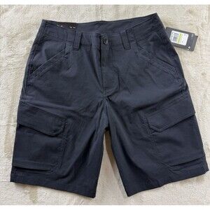 NWT Under Armour Fish Hunter Cargo Short Men's 30 Black 10" Inseam UPF 30